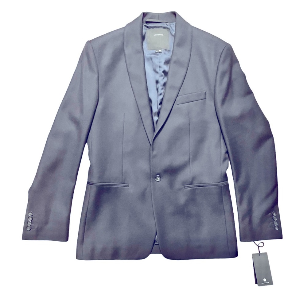 NWT Surface To Air Navy One Button Shawl Jacket Sports Coat
